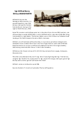 A preview of a PDF biography for Shirley, Wilfred Henry